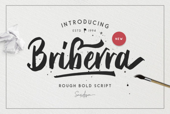 Briberra Script: A Bold Font for Handmade Shop Standouts